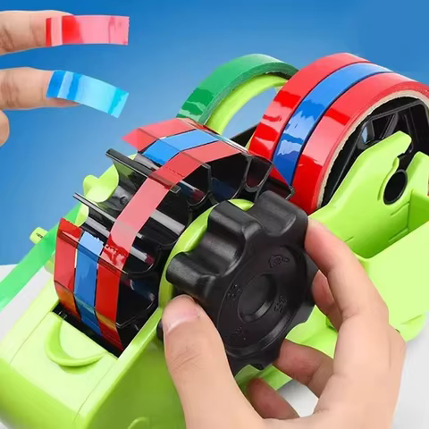Multifunctional Tape Holder Tape Cutter Purple Large Roller Tape Paper Cutter Desktop Semi-automatic Transparent Tape Dispenser 12 best sales large tape dispenser - №7