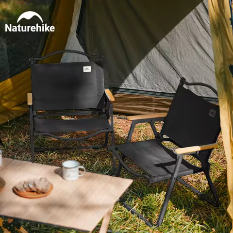 Naturehike Camping Chair Portable Folding Kermit Chair High Load Foldable Travel Wood Chair Outdoor Picnic Relax Fishing Chair 6 best sales relx - №1