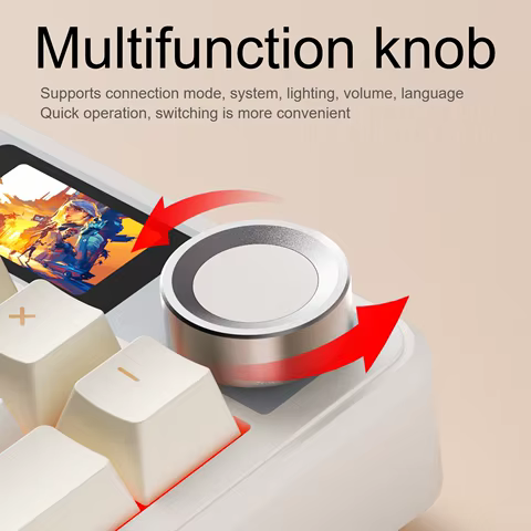 AULA F108/PRO Gaming Mechanical Keyboard Full Size Custom Backlight Hot Swappable Wireless Bluetooth Hifi Switch 10 best sales 108 keyboard kit - №7