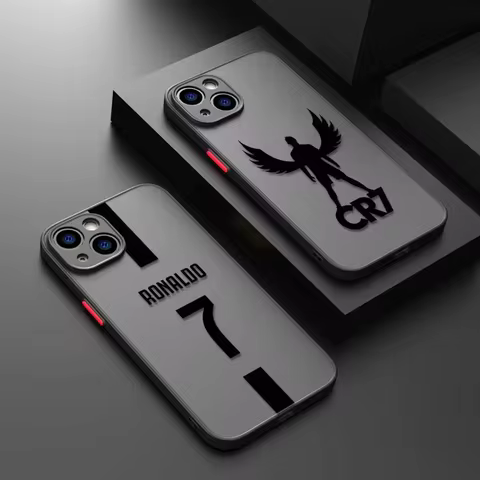 Famous Football Star Cristiano Ronaldo Number 7 Jersey For iPhone Case 16 15 14 13 12 11 Pro XR XS Max 7 8 Plus Phone Y2K Cover 8 best sales real madrid iphone case - №7