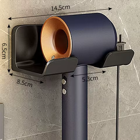 Hair Dryer Holder Wall Mounted Hair Straightener Dryer Hair Stand Bathroom Organizer Shelves Washroom Organization Shelves 6 best sales hair iron holder - №1